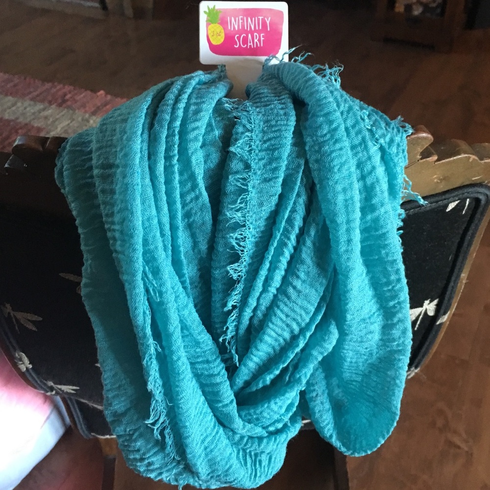 NWT Aqua Blue Summer infinity scarf